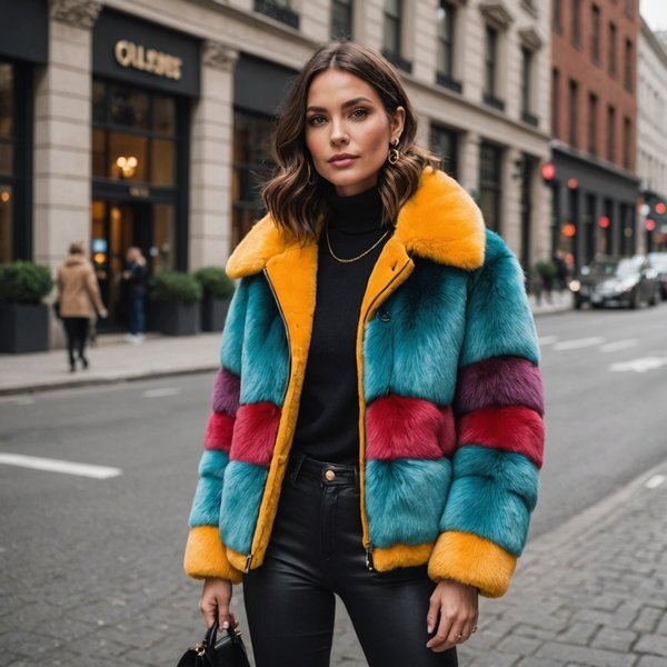 Quelle est la meilleure façon de porter des vestes en fausse fourrure colorée?